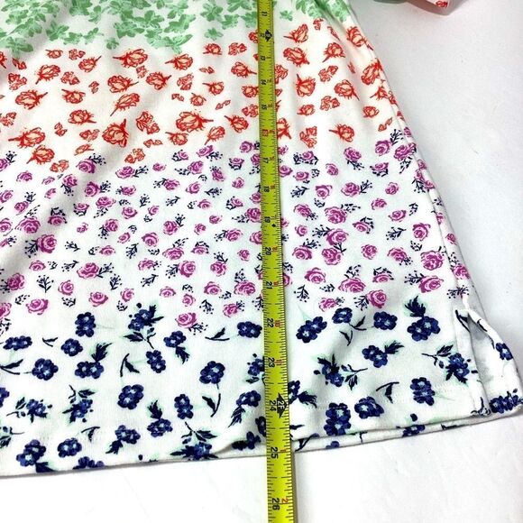 Karen Scott Cotton Blend Shirt Floral Multicolor Top XL - Picture 8 of 9